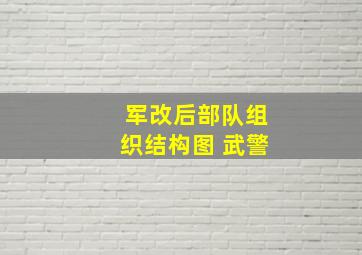 军改后部队组织结构图 武警